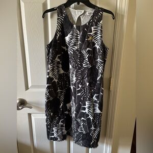 Tommy Bahama linen lined “all my fronds” shift dress with side pockets